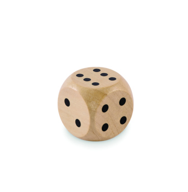 Logotrade promotional item picture of: Schima wooden dice 3cm dia