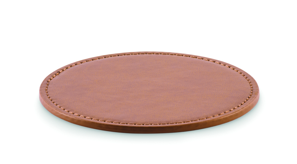 Logotrade promotional gift image of: Round coaster in PU