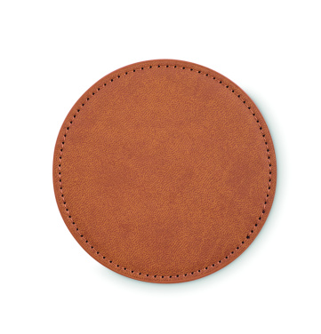 Logo trade promotional item photo of: Round coaster in PU