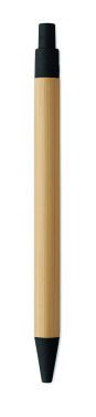 Logo trade business gift photo of: Push button ball pen in bamboo