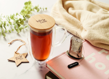 Logotrade promotional product picture of: Double wall glass mug 450ml