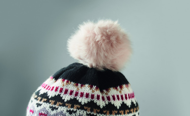 Logo trade promotional gifts image of: Knitted beanie with ear flap