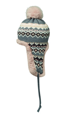 Logo trade advertising products image of: Knitted beanie with ear flap
