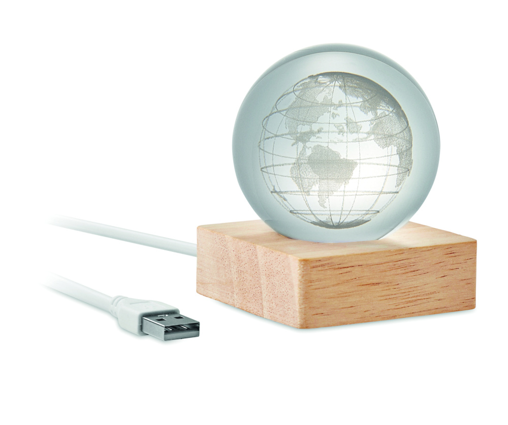 Logo trade promotional products image of: LED globe glass ball