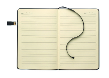 Logotrade promotional product image of: A5 notebook w/ integrated USB