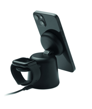 Logotrade promotional items photo of: 3 in 1 wireless charger 15W