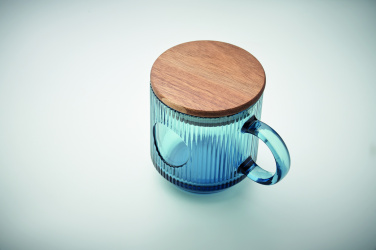 Logotrade promotional merchandise picture of: Ribbed glass mug 300ml