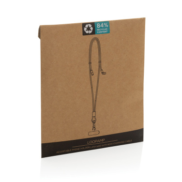 Logotrade corporate gift picture of: LoopAmp RCS RPET adjustable phone cord with 60W cable