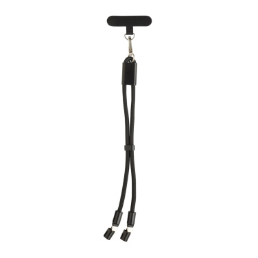 Logo trade corporate gifts picture of: LoopAmp RCS RPET adjustable phone wrist strap 60W cable