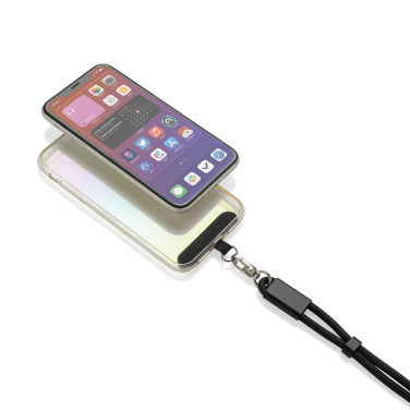 Logo trade promotional products picture of: LoopAmp RCS RPET adjustable phone wrist strap 60W cable
