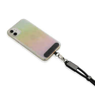 Logotrade promotional item image of: LoopAmp RCS RPET adjustable phone wrist strap 60W cable