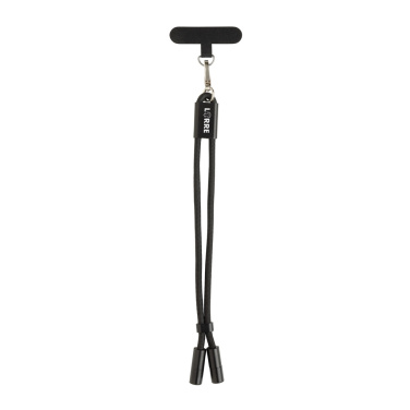 Logo trade promotional gift photo of: LoopAmp RCS RPET adjustable phone wrist strap 60W cable