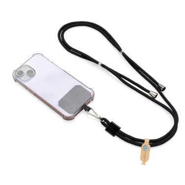 Logo trade promotional items image of: CarryLoop RCS recycled PET adjustable phone holder lanyard