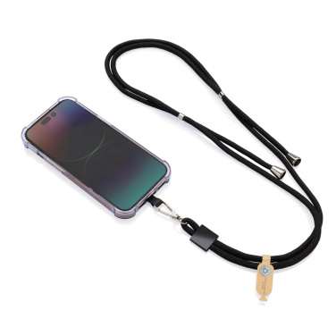 Logo trade advertising products picture of: CarryLoop RCS recycled PET adjustable phone holder lanyard