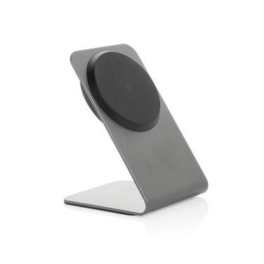 Logotrade promotional merchandise photo of: Terra aluminium 15W magnetic wireless charging phone stand