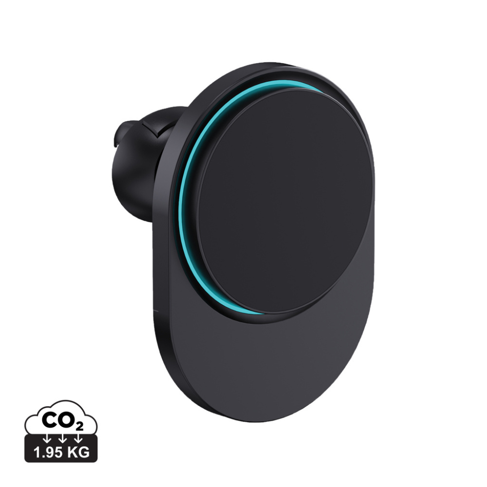 Logo trade advertising products image of: PowerCruze RCS rplastic 15W magnetic charging car holder