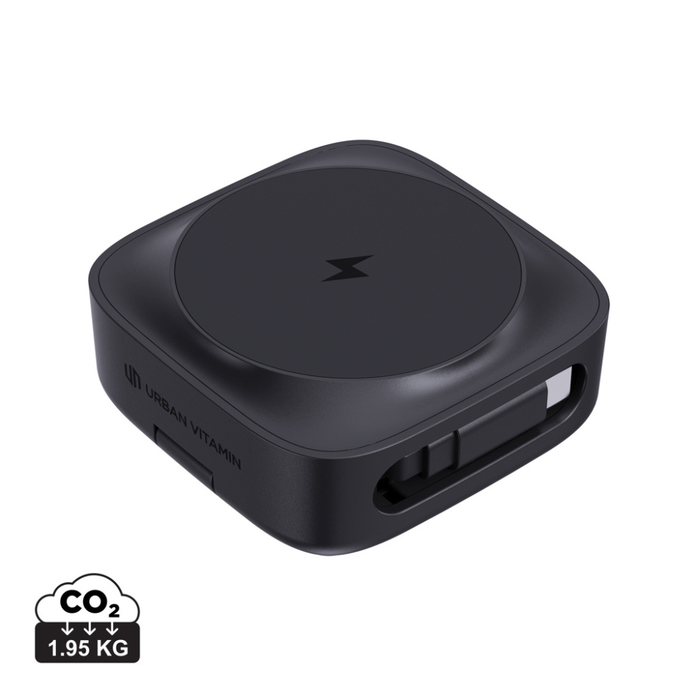 Logo trade promotional giveaway photo of: Urban Vitamin Goleta 2-in-1 15W magnetic wireless charger