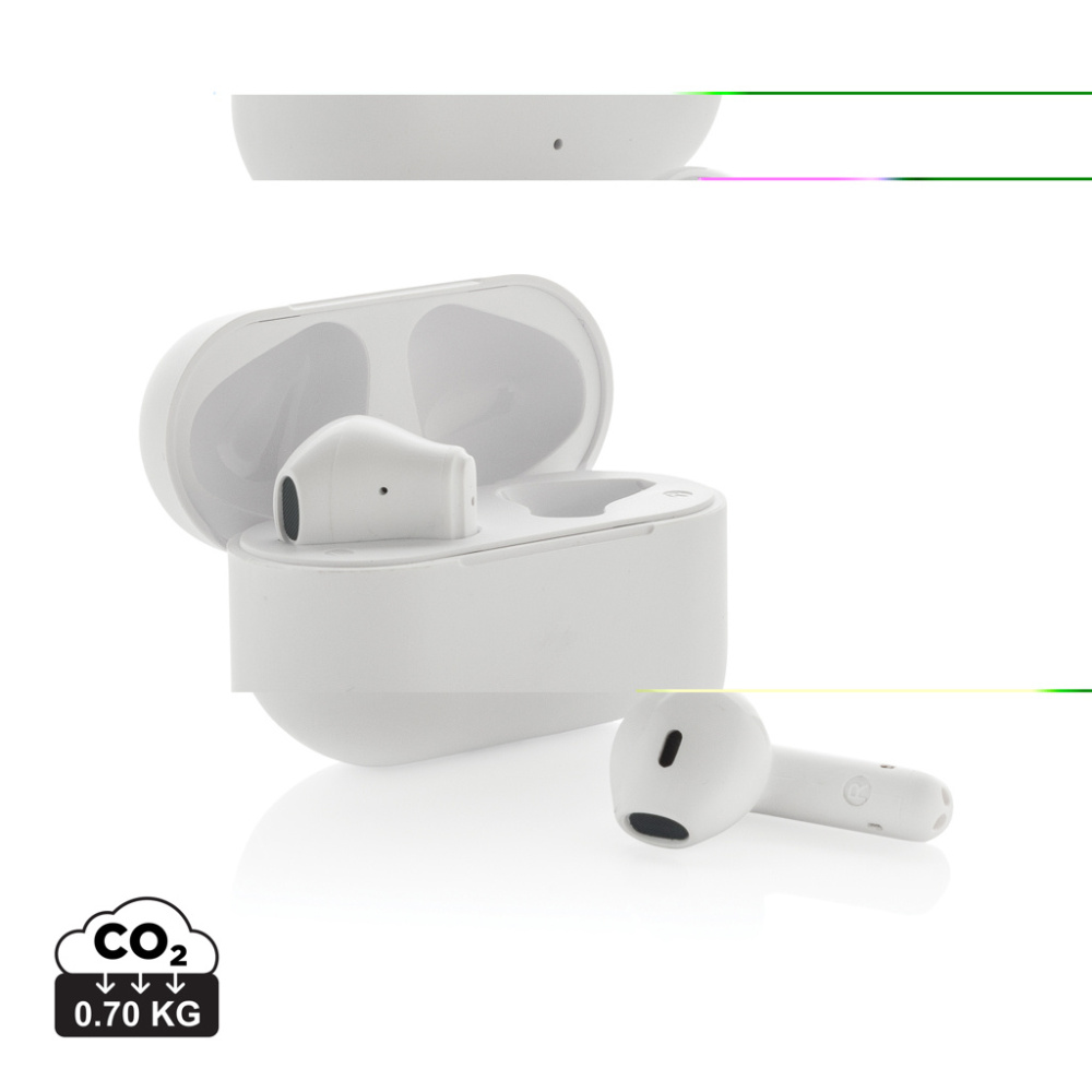 Logo trade advertising products picture of: Tunevo RCS recycled plastic wireless earbuds