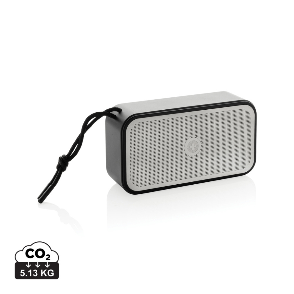 Logo trade business gifts image of: Swiss Peak RCS recycled aluminium 10W bass speaker