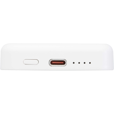 Logo trade promotional item photo of: Acrab 5000 mAh 15W magnetic wireless power bank with 20W PD - made from recycled plastic