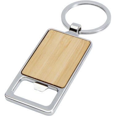 Logo trade promotional gifts picture of: Snapper bamboo keychain with bottle opener