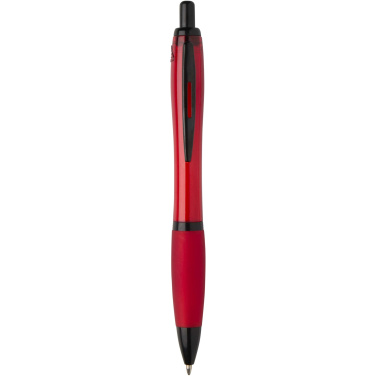 Logotrade advertising product image of: Nash recycled plastic ballpoint pen with black trims (black ink)