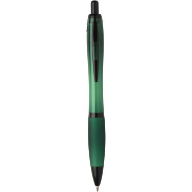 Logo trade promotional gifts image of: Nash recycled plastic ballpoint pen with black trims (black ink)