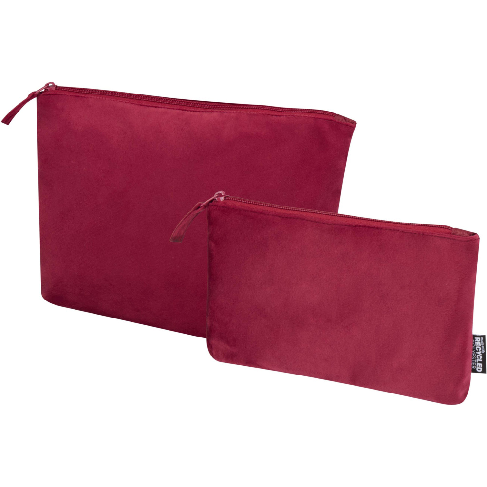 Logo trade promotional items picture of: Swift GRS recycled velvet toiletry bag set