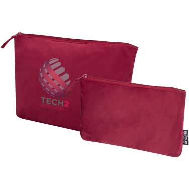 Logo trade business gifts image of: Swift GRS recycled velvet toiletry bag set