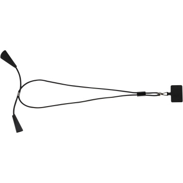 Logotrade promotional items photo of: Funi recycled plastic smartphone lanyard with built-in data sync and 100W fast charge 5-in-1 cable