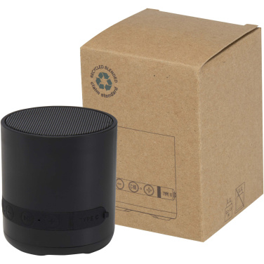 Logo trade promotional products image of: Hunor 3W recycled plastic wireless speaker