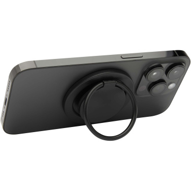 Logotrade promotional giveaway image of: Albali recycled plastic magnetic phone holder with ring stand