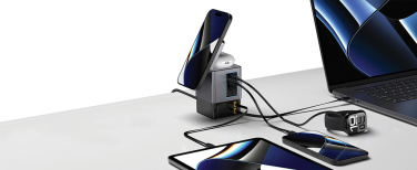 Logo trade corporate gift photo of: Urban Vitamin Sacramento 105W GAN charger+retractable cables