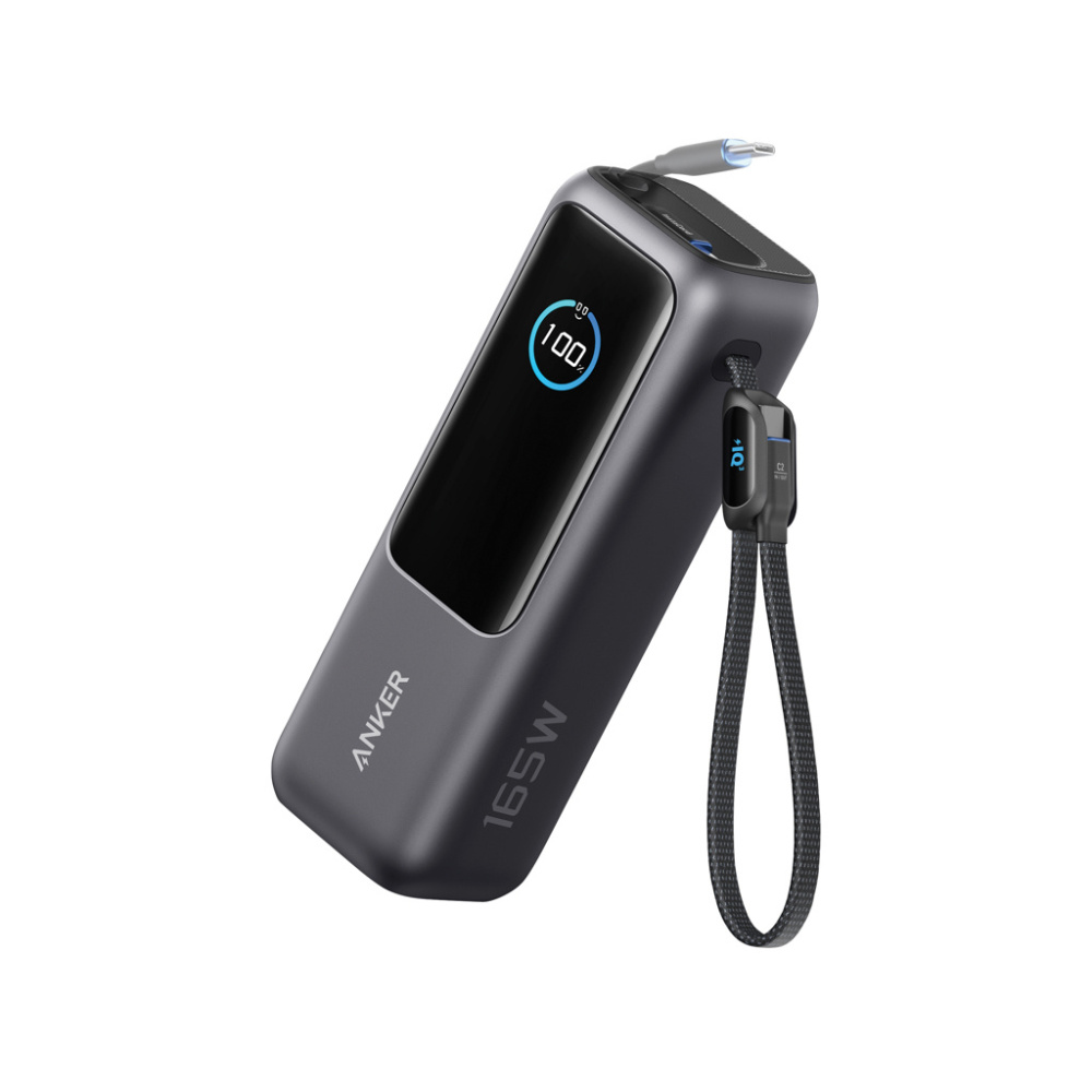 Logo trade promotional merchandise picture of: Anker Power Bank 25.000 mah 165W, Built-in retractable cable