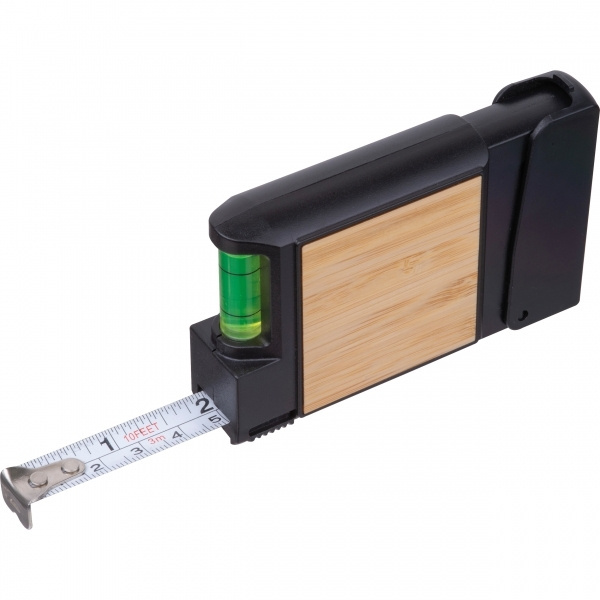 Logotrade promotional merchandise photo of: 3-Meter Tape Measure with Level HALIFAX