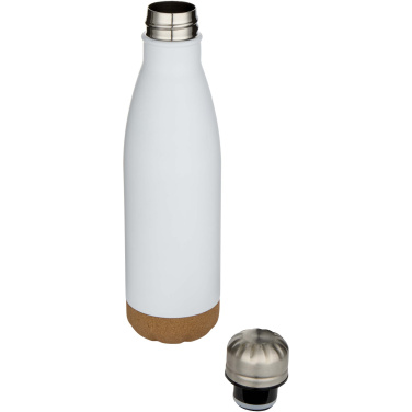 Logotrade business gift image of: Cove 500 ml double wall vacuum insulated stainless steel water bottle with cork details