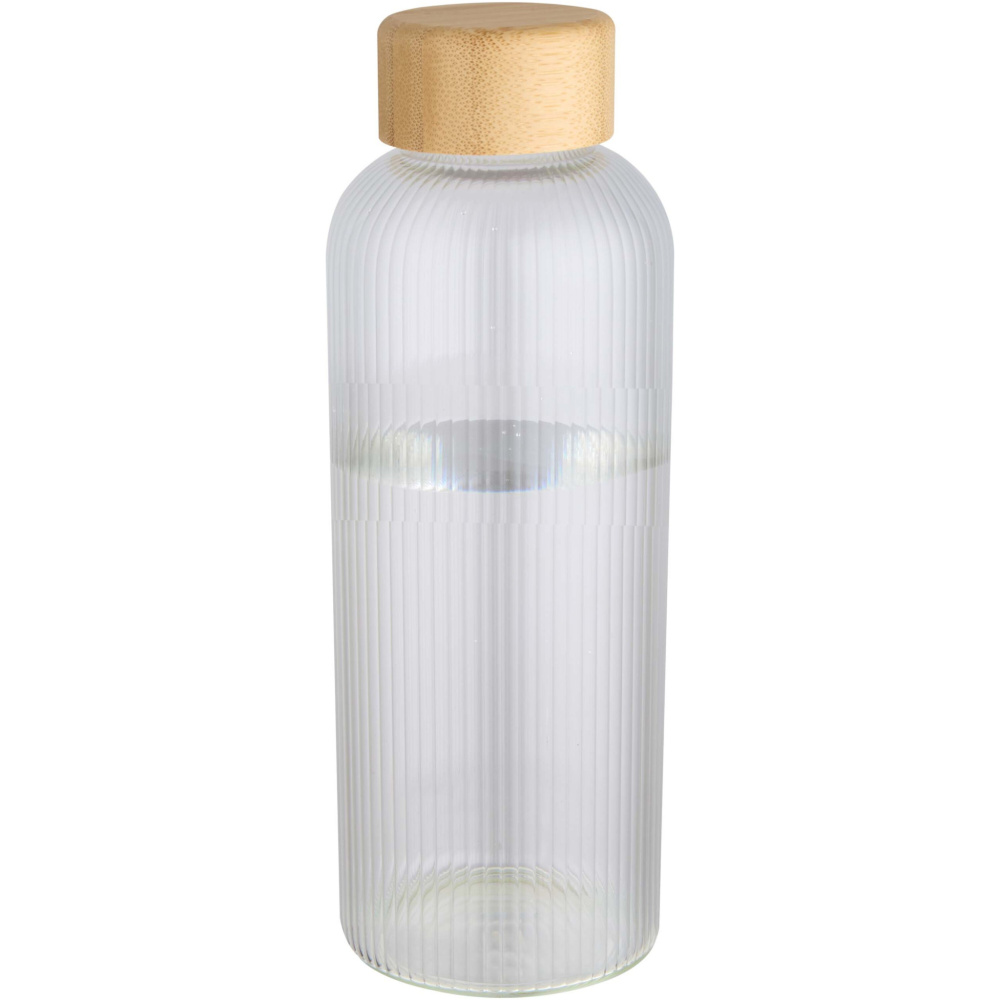 Logotrade promotional merchandise picture of: Mirage 650 ml single-walled borosilicate glass bottle with bamboo lid