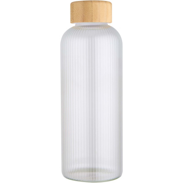 Logotrade promotional giveaway image of: Mirage 650 ml single-walled borosilicate glass bottle with bamboo lid