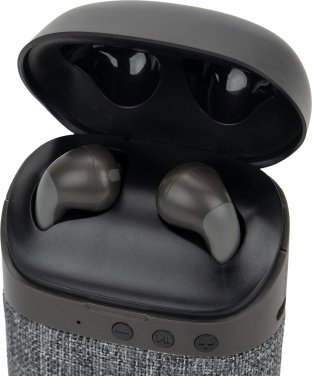 Logo trade promotional products picture of: Bluetooth Speaker HF01 with Built-in Earbuds 2 in 1