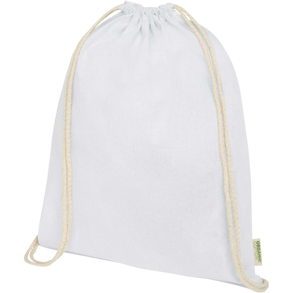 Logotrade promotional item image of: Odisha 140 g/m² OCS organic drawstring bag 5L
