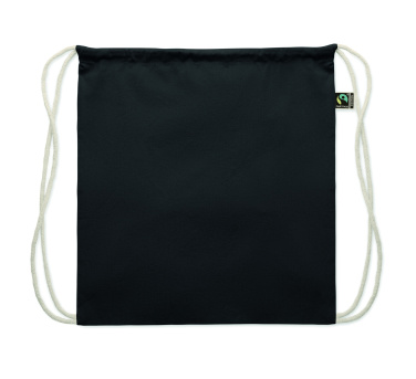Logo trade promotional giveaways picture of: Drawstring bag Fairtrade 180gr