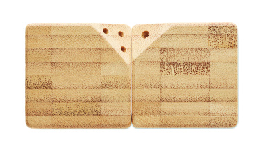 Logo trade promotional giveaway photo of: Bamboo salt & pepper set