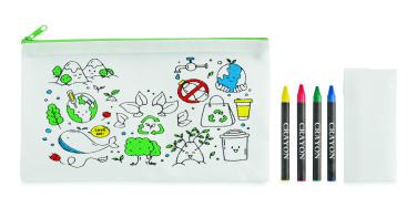 Logotrade promotional giveaway image of: Pencil case with 4 crayons