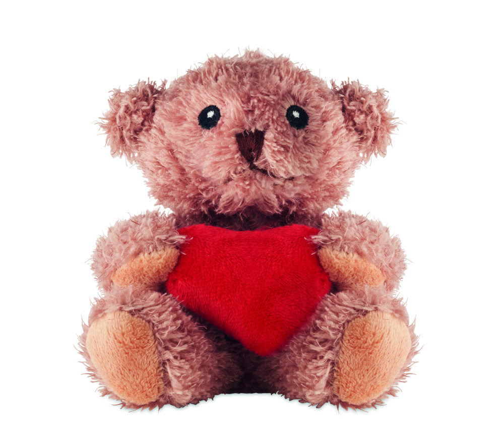 Logo trade promotional giveaways picture of: Teddy bear plush with heart