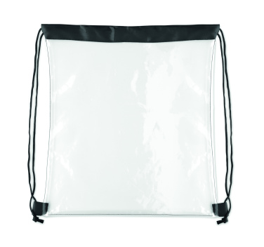 Logo trade advertising products picture of: Transparent drawstring bag