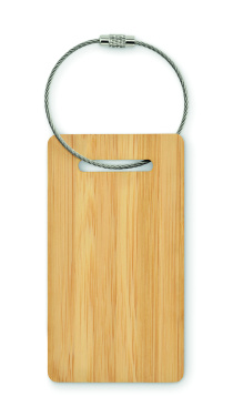 Logotrade advertising product image of: Bamboo luggage tag