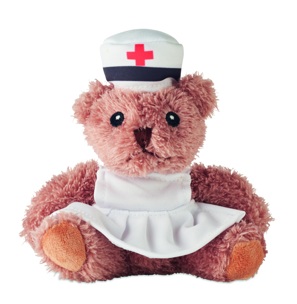 Logo trade promotional merchandise image of: Teddy bear plush nurse