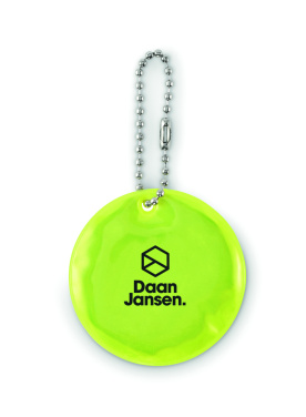 Logotrade promotional giveaway image of: Round reflective keyring