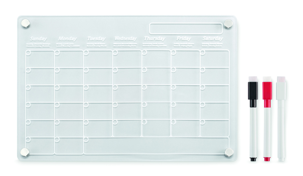 Logotrade business gift image of: Magnetic acrylic planner