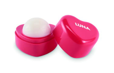 Logo trade promotional merchandise picture of: Heart shape vegan lip balm
